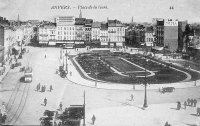 carte postale de Anvers Place de la Gare