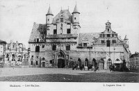 carte postale ancienne de Malines Les Halles