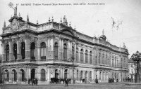 carte postale de Anvers Théatre Flamand (style Renaissance 1869-1872) Architecte Dens