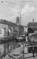 carte postale ancienne de Malines La Dyle à la Porte Winket