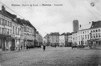 carte postale ancienne de Malines Marché au Bétail