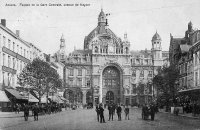 postkaart van Antwerpen Façade de la gare Centrale, avenue de Keyser