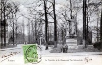 postkaart van Antwerpen La Pépinière et le Monument Van Schoonbeke