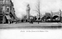 carte postale de Anvers La rue Simons et le Château d'eau