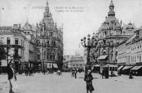 carte postale de Anvers L'entrée de la rue Leys