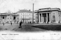 carte postale ancienne de Malines Place Egmont