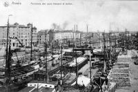 carte postale de Anvers Panorama des quais flamand et wallon