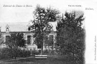 carte postale ancienne de Malines Externat des Dames de Marie - Vue du Jardin.