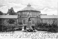 postkaart van Mechelen Statue de Rembert Dodoens 1517-1585  (Jardin Botanique)