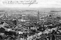 carte postale ancienne de Malines Une vue panoramique, avec l'Eglise Notre Dame au delà de la Dyle