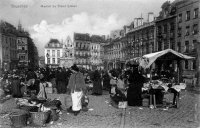 carte postale de Bruxelles Marché du Grand Sablon