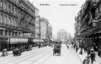 carte postale de Bruxelles Boulevard Anspach