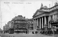 carte postale de Bruxelles Le boulevard Anspach - La Bourse