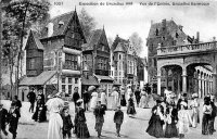 carte postale de Bruxelles Exposition de Bruxelles 1910 - Vue de l'entrée, Bruxelles Kermesse