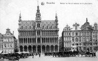 carte postale de Bruxelles Maison du Roi et maisons de la Grand Place