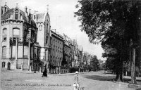 carte postale ancienne de Ixelles Avenue de la Cascade (avenue Charles de Gaulle)