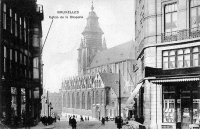 carte postale de Bruxelles Eglise de la Chapelle