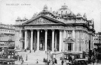 carte postale de Bruxelles La Bourse