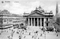 carte postale de Bruxelles La Bourse