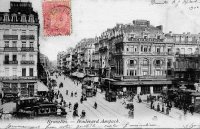 carte postale de Bruxelles Boulevard Anspach