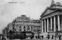 carte postale de Bruxelles La Bourse