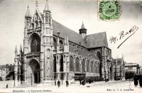 carte postale de Bruxelles L'Eglise du Sablon