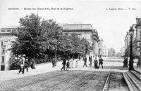 carte postale de Bruxelles Musée des Beaux Arts, rue de la Régence