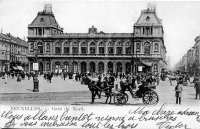 carte postale de Bruxelles Gare du Nord