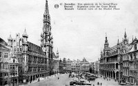 carte postale de Bruxelles Vue générale de la Grand'Place