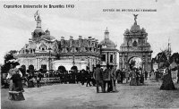 carte postale de Bruxelles Exposition Universelle de Bruxelles 1910 - Entrée de Brux Kermesse