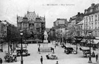 carte postale de Bruxelles Place Anneessens