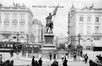 carte postale de Bruxelles La Place Royale