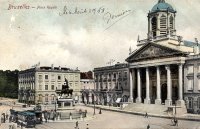 carte postale de Bruxelles Place Royale