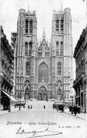 carte postale de Bruxelles Cathédrale St Michel et Gudule