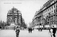 carte postale de Bruxelles Place de Brouckère