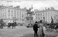 carte postale de Bruxelles Place Royale