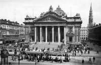 carte postale de Bruxelles La Bourse