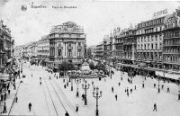 carte postale de Bruxelles Place de Brouckère