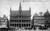carte postale de Bruxelles Maison du Roi et maisons de la Grand Place