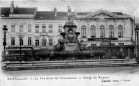 carte postale de Bruxelles La Fontaine De Brouckère -Porte de Namur