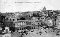 carte postale de Bruxelles Place Rogier - Gare du Nord