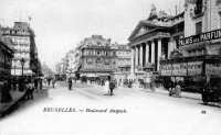 carte postale de Bruxelles Boulevard Anspach