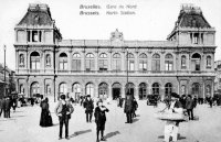 carte postale de Bruxelles Gare du Nord