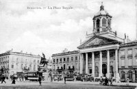carte postale de Bruxelles La Place Royale