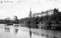 carte postale ancienne de Ixelles L'étang