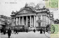 carte postale de Bruxelles La Bourse