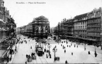 carte postale de Bruxelles Place de Brouckère
