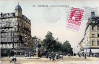 carte postale de Bruxelles Avenue du Boulevard