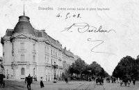 carte postale de Bruxelles Entrée avenue Louise et place Stéphanie