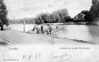 carte postale de Bruxelles Le grand Lac du Bois de la Cambre